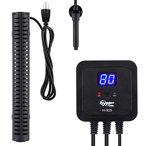 hygger 500W Aquarium Heater with External Digital Temperature Controller Reef Saltwater Fish Tank Heater for 60-120 Gallon Tank