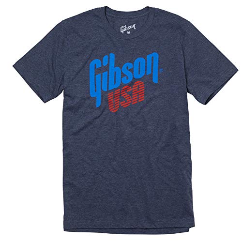 Gibson USA Logo Tee, Blue XL