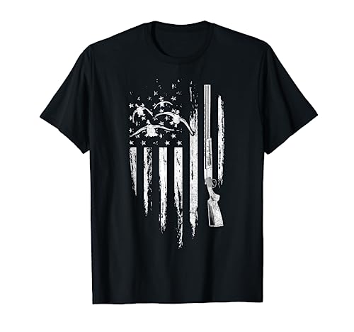 Duck Hunting American Flag Waterfowl Goose Gift For Hunter T-Shirt