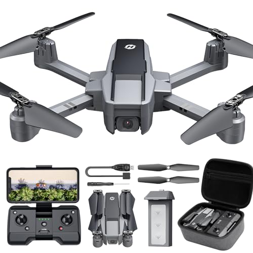 Holy Stone HS440D Drones with Camera for Adults 4K, Foldable GPS Drone with 19Mins Flight Time, Auto Return, Follow Me, Waypoints, 5G Transmission, Under 249g Easy for Beginners