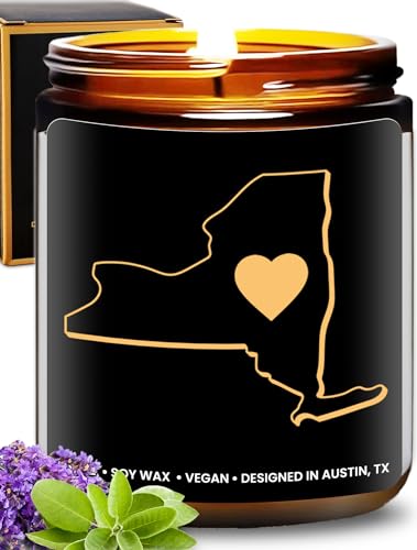 New York Candle, Gifts for Women, New York Gifts for Men, New York Souvenir Gifts, State New York Themed Gifts, Moving Away & Home Sick Gifts, Birthday, Christmas, Graduation, Gift-Ready