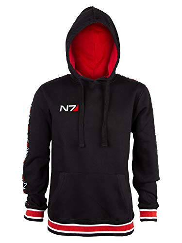 JINX Mass Effect Space Champion Men's Zip-Up Hoodie, Black, Small