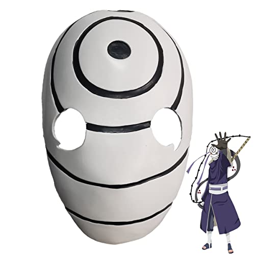 IMCoser Ninja Mask Anime Three-Eyed Black Contractor Akatsuki Cosplay Costume Halloween Props, White