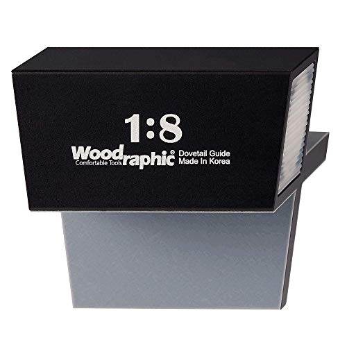 Woodraphic All New Dovetail Hand Magnetic Saw Guide Jig Marker Marking Gauge Cut Wood Joints - Aluminium/Uhmwpe/Magnet/Slicone Skin/Upgraded Version - (1:8 for Hard Wood)