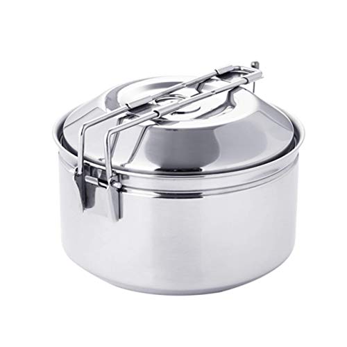 Fire-Maple Antarcti 1.0 Liter Stainless Steel Camping Bowls with Locking Lid, Camping Cook Pot Folding Handle