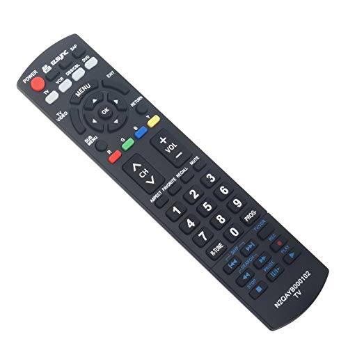 N2QAYB000102 Remote Replace for Panasonic TV RTN2QAYB000102 N2QAYB000100 N2QAYB000103 N2QAYB000221 TH-42PC77U TH-50PX77U TH-50PZ700 TH-50PC77U TH-50PE700U TH-50PE77U TH-58PZ700U PT-50LCZ7 TC-32LX700