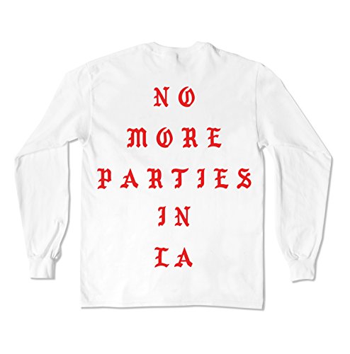 Life of Pablo No More Parties in La Los Angeles Pop Up T-Shirt TLOP Saint (Extra Extra Large, Long Sleeve) White