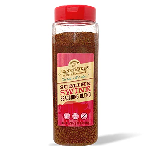 DennyMike’s Sublime Swine Seasoning Blend, All Natural Spices and Seasonings, Low Sodium and Keto-Friendly Chili Seasoning Mix, BBQ Rub for Cooking, Smoking, and Grilling, 24 oz