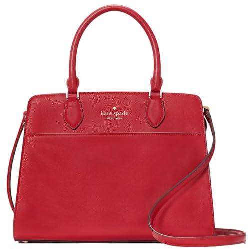 Kate Spade New York Women's Madison Saffiano Leather Medium Satchel Bag, Candied Cherry