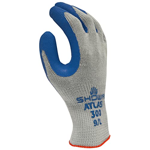 Atlas 300M Atlas Fit 300 Work Gloves, Medium, White/Blue