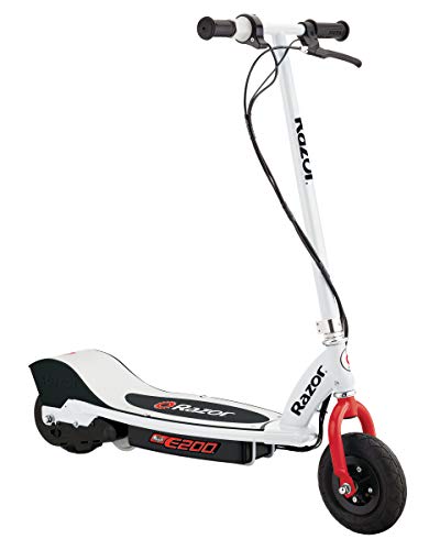 Razor E200 Electric Scooter for Kids Ages 13+ - 8' Pneumatic Tires, 200-Watt Motor, Up to 12 mph and 40 min of Ride Time, For Riders up to 154 lbs
