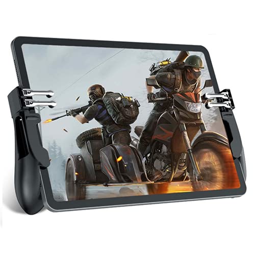 PUBG Controller for Tablet, Aovon 4 Triggers 6 Finger Operation Sensitive Shoot Aim Trigger Gamepad Grip, Support iPad and Tablet, Red
