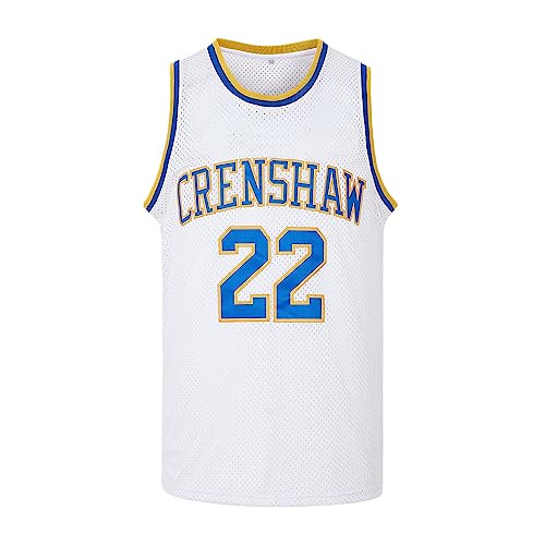 TUEIKGU #22 McCall #32 Wright Love and Basketbal Jersey Crenshaw Shirt 90s Hip hop Basketball Jersey for Men (White, Small)