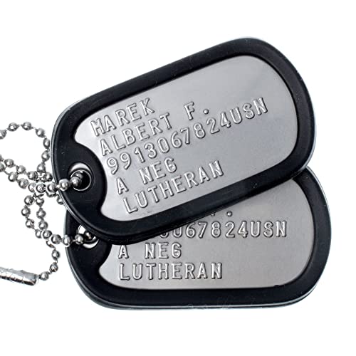 MYDOGTAG Personalized US Navy Dog Tags - Replacement Military Issue for Veterans and Active Duty Sailors