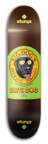 ztuntz skateboards Big Dogs Brewing Dirty Dog IPA Park Skateboard Deck, Golden/Brown, 7.50 x 31-Inch/14-Inch WB