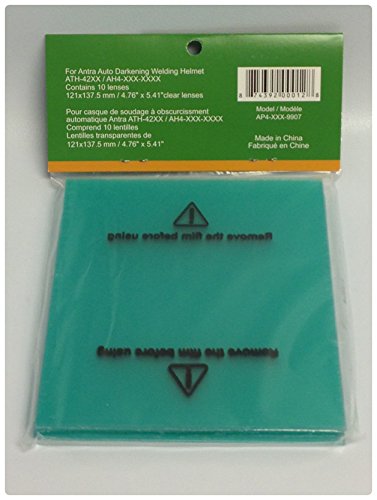 Antra Auto Darkening Welding Helmet 10-Pack Inner Interior Cover Lens APX-780-9908 Fits AF780 filter series helmets like AH7-X90-XXXX