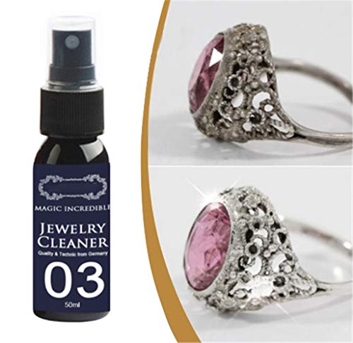 Tinydimple Instashine Jewelry Cleaner, Jewelry Cleaning Spray, Silver Jewelry Cleaner Solution and Tarnish Remover, Restores Shine and Brilliance to Jewelry (50ml)