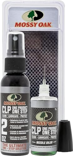 Mossy Oak Gun Oil Combo Kit | Cleaner, Lubricant, & Protectant [CLP] | One-Step Gun Cleaner and Gun Oil Lubricant | 2oz. Fine Mist Pump Sprayer & 1 oz. Needle Oiler of CLP Gun Cleaner and Lubricant