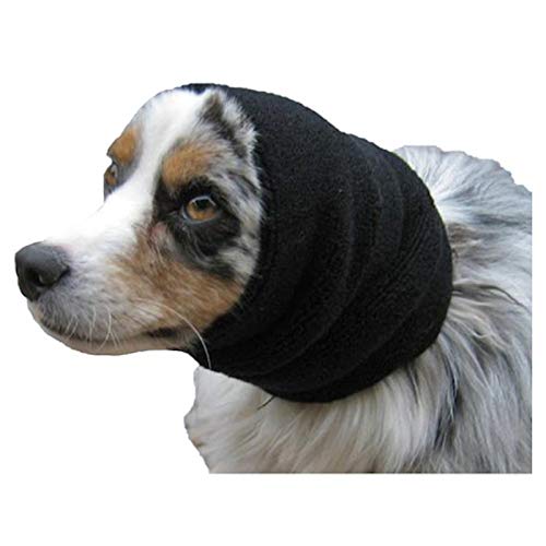 Happy Hoodie The Original Dog & Cat Calming Band, Anxiety Relief/Noise Protection-Grooming-Thunder-Fireworks (Large, Black)