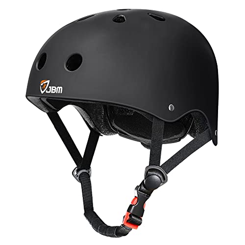 JBM Skateboard Bike Helmet - Lightweight, Adjustable & Design of Ventilation Multi-Sport Helemt for Bicycle Skate Scooter 3 Sizes for Adult Youth & Kids