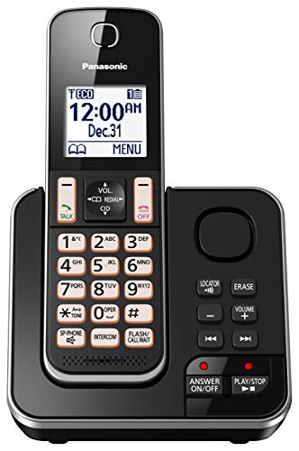Panasonic Dect 6.0 Expandable Digital Cordless Answering System, 2-Handset Kxtgd392b, 2.2 Pound