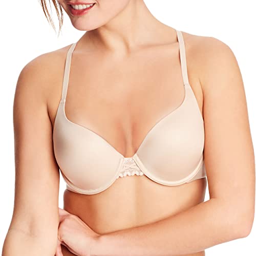 Maidenform DreamWire Underwire Bra, No-Poke Push-Up Bra, Moderate Coverage, Convertible T-Shirt Bra, Paris Nude, 34B