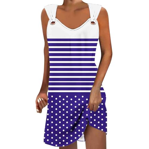 Lightning Deals of Today Summer Dresses for Women 2024 Sleeveless Keyhole Casual V Neck Dress Comfy Stripe Loose Midi Floral Beach Sundresses MiniSexy