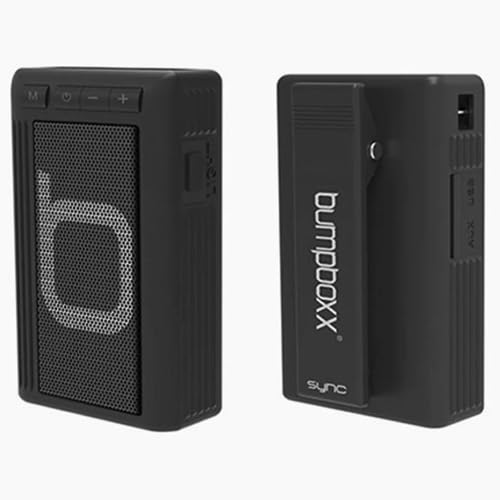 Bumpboxx Wireless Bluetooth Speaker | Black | Retro Pager Beeper | Outdoor Portable Bluetooth Speaker | MP3 Player | FM Radio | LED Flashlight | Waterproof Speaker | Weighs 3.2oz
