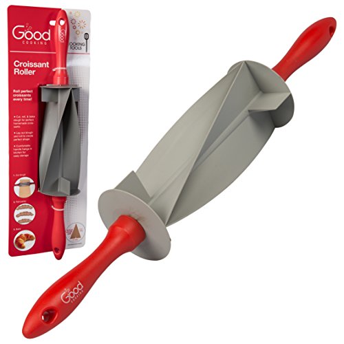 Rolling Pin Croissant Cutter- Perfect Consistent Evenly Shaped Dough Pastry Wheel - Roller & Slices - Makes Homemade Croissants, Baked Desserts in Minutes- Dishwasher Safe Easy Clean up - Baking Gift