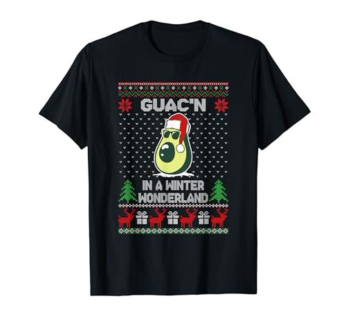 Guac'n In A Winter Wonderland Funny Christmas T-Shirt