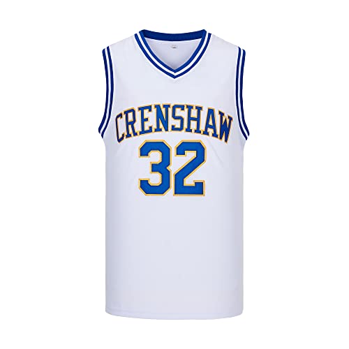 McCall #22 Wright #32 Love and Basketball Moive Crenshaw Basketball Jersey (#32 White, Medium)