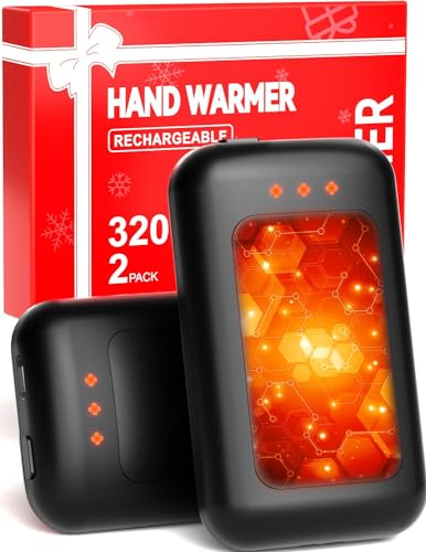 Hand Warmers Rechargeable, 2 Pack 6400mAh Electric Hand Warmer, 16 Hours Lasting, Great for Outdoors, Camping, Gifts for Women Men