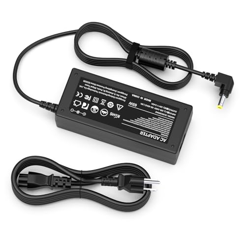 65W Laptop Charger for Toshiba Satellite C55 C55D C655 C855 C855D L55 L745 L655 L755 P755 S55 S55T A105 A215 A505 A665; PA3822U-1ACA, PA3917U-1ACA, PA5177U-1ACA, PA5178U-1ACA Power Supply Cord