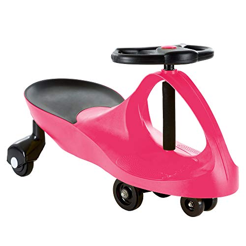Hey! Play! Zig Zag Ride On Car- No Batteries, Gears or Pedals- Twist, Wiggle & Go- Outdoor Play Toy for Boys and Girls 3 Years Old & Up by Lilâ€ Rider (Pink)
