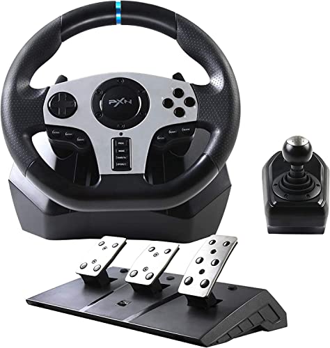 PXN V9 PC Gameing Racing Wheel 270°/900° -Xbox steering wheel With Pedals and Shifter,Support Vibration and Headset Function,for Xbox One, Xbox Series S/X,PS4, PS3,Switch