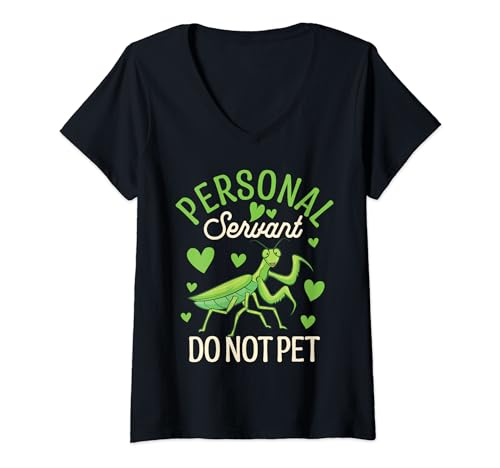 Praying Mantis Costume Enclosure Mantis Owner Women Kids V-Neck T-Shirt
