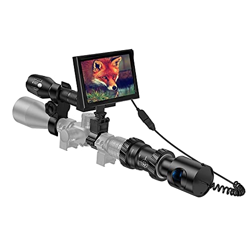 BESTSIGHT DIY Digital Night Vision Scope for Rifle Hunting with Camera and 5' Portable Display Screen