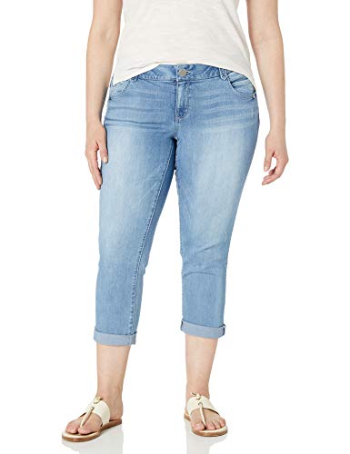 Democracy womens Denim Crop, 'Ab'solution Crop Jeans, Light Blue, 16 US