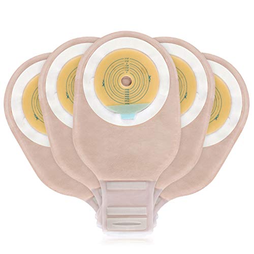 Carbou 20 PCS Colostomy Bags,Ostomy Supplies,One Piece Drainable Ostomy Pouch with Closure for Ileostomy Stoma Care, Cut-to-Fit