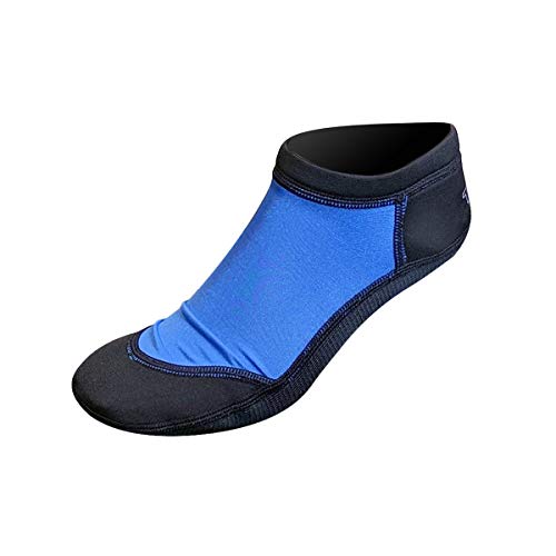 Tilos Sport Skin Socks - UV Protection, Sand-Proof, Quick-Dry for Beach, Swimming, Snorkeling, Diving - Adults & Kids (S, Blue)