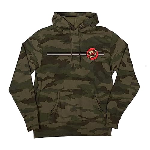 SANTA CRUZ Men's Classic Dot Heavyweight Hoody,X-Large,Forest Camo