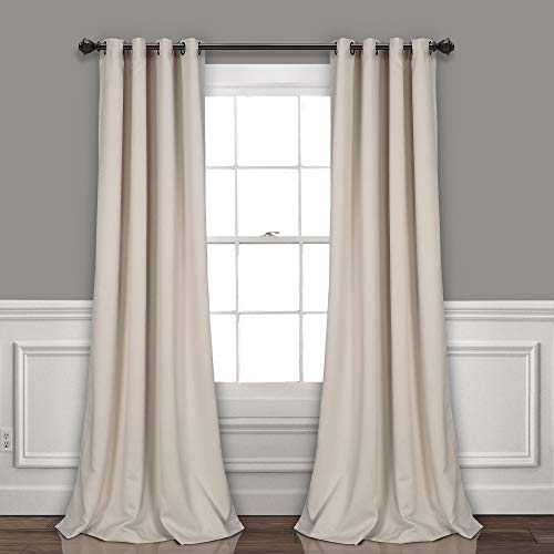 Lush Decor Insulated Grommet Blackout Window Curtain Panels, Pair, 52'W x 108'L, Wheat