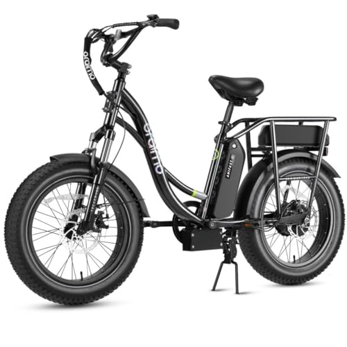 Oraimo Electric Bike for Adults, 750W Motor (Peak 1000W) 20' x 4.0 Fat Tire with Dual Shock Absorber, Max 48V 20.8Ah Dual Battery, Ebike with 4A 3H Fast Charge, Complies to ANSI/CAN/UL2849