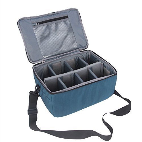 Koolertron Dslr Camera Insert Bag Purse Universal Liner Lens Pouch Partition Protective Cover Waterproof Sleeve for Cannon/Nikon/Sony (Blue)