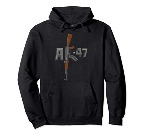 AK-47 Rifle Gun K Design, Assault AK47 Gun Owner Gifts Pullover Hoodie