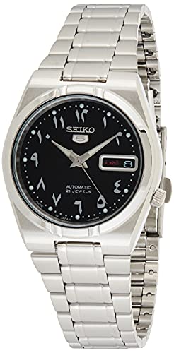 Seiko 5 Automatic Black Dial Stainless Steel Men's Watch SNK063J5