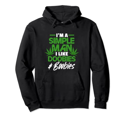 Cannabis Marijuana Weed Smoker Funny Doobies Boobies Pullover Hoodie