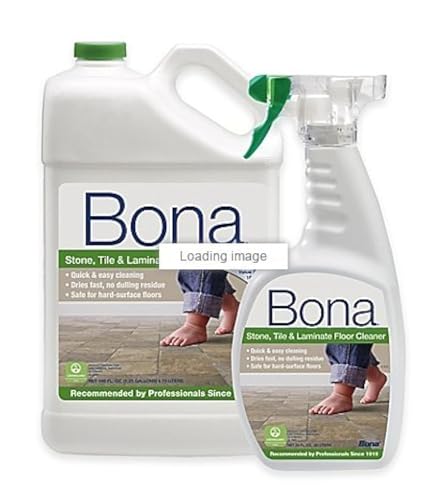 Bona 160 oz. Stone, Tile, and Laminate Floor Cleaner Refill with 22 oz. Bonus Spray Bottle