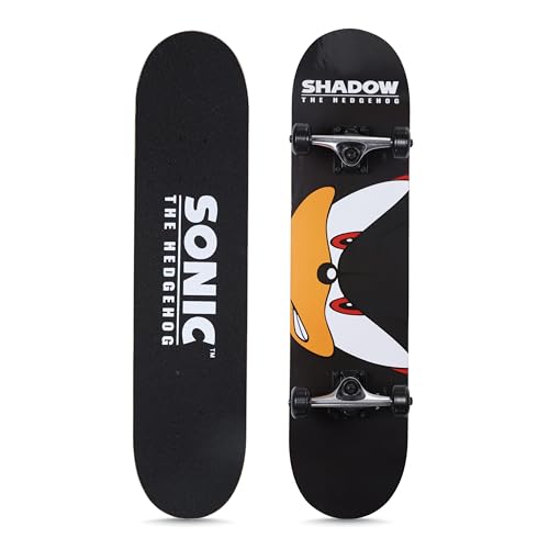 Sonic The Hedgehog Character 31' Popsicle Skateboard - Cruiser Skateboard with ABEC 5 Bearings, Durable Deck, Smooth Wheels, Shadow