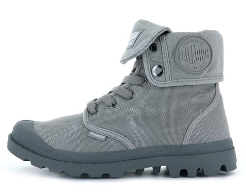 Palladium Men's Baggy Canvas Boot, Titanium/Highrise, 10.5 M